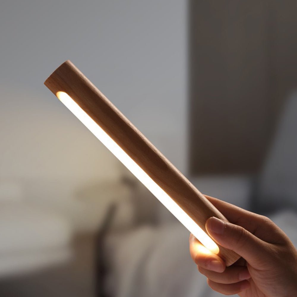 Rotating Wood LED Portable Magnetic USB Touch Night Light