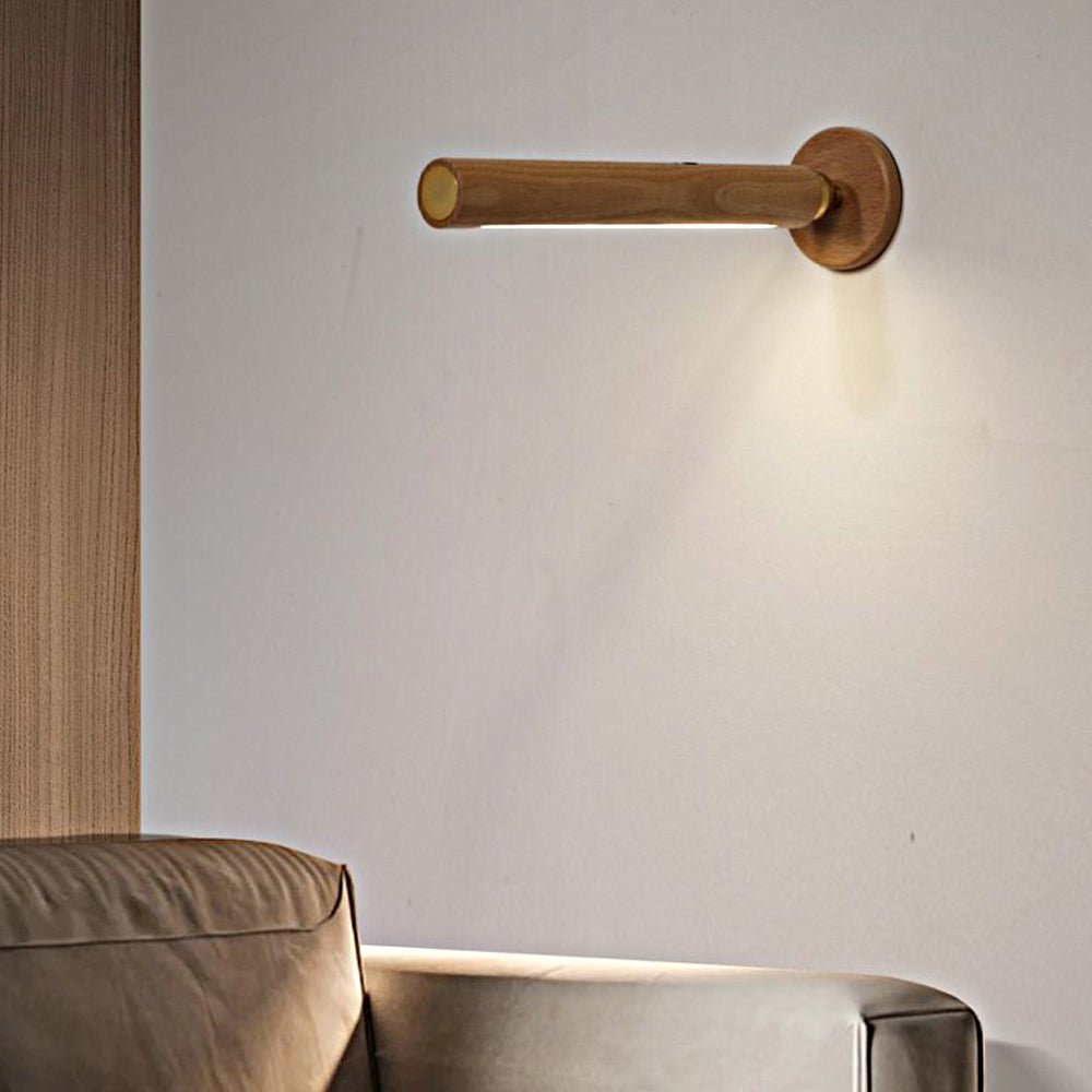 Rotating Wood LED Portable Magnetic USB Touch Night Light