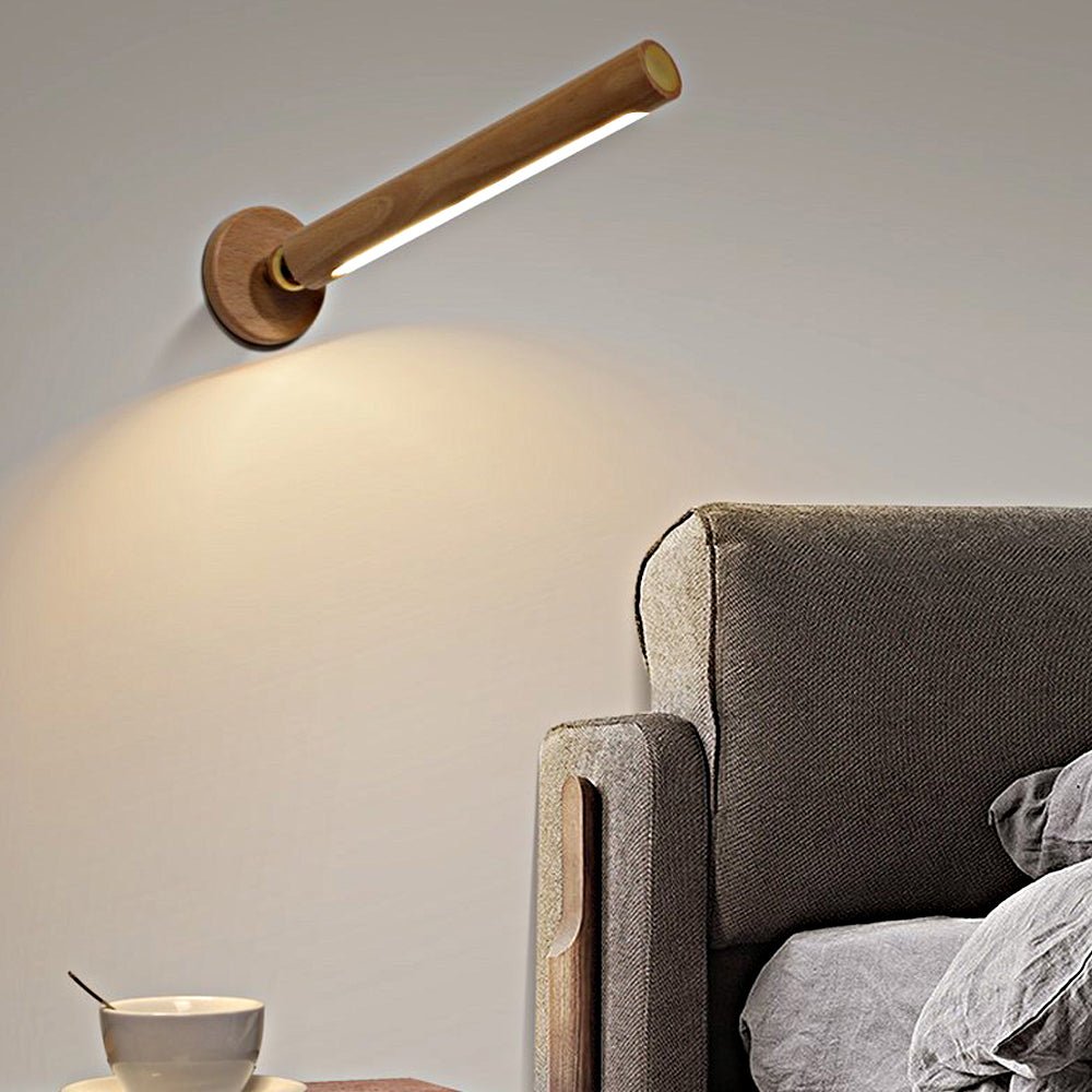 Rotating Wood LED Portable Magnetic USB Touch Night Light