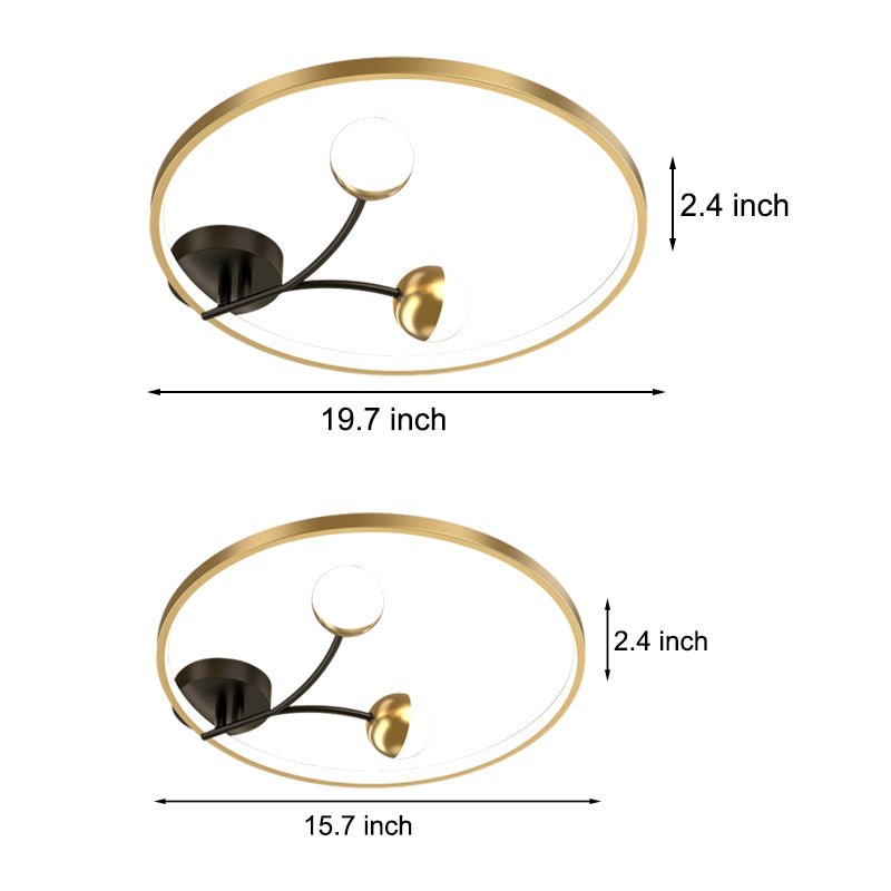 Modern Flush Mount LED Ceiling Light with 3-Step Dimming