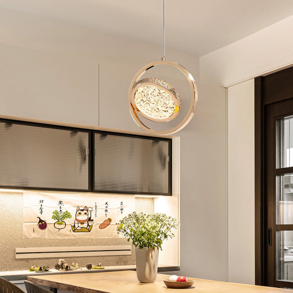 Rotating Acrylic Modern Pendant Light 3-Step Dimming LED