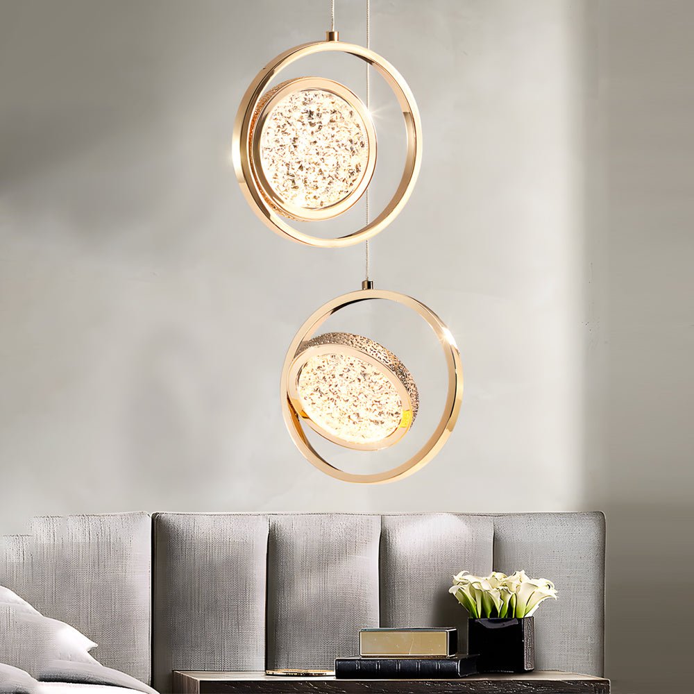 Rotating Acrylic Modern Pendant Light 3-Step Dimming LED