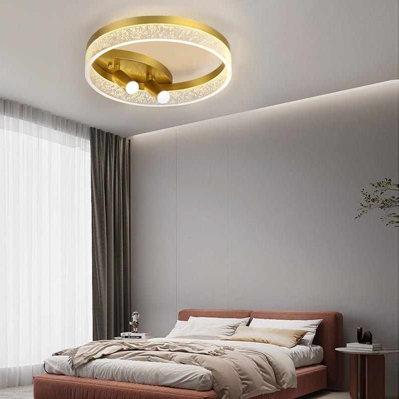 Modern Round LED Ceiling Light with Adjustable Spotlights