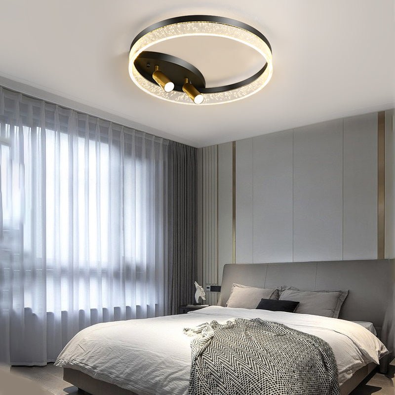 Modern Round LED Ceiling Light with Adjustable Spotlights