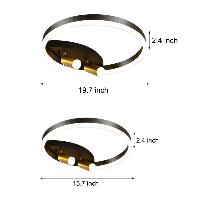 Modern Round LED Ceiling Light with Adjustable Spotlights