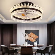 360° Rotating Dimmable Silent Ceiling Fan Light with LED