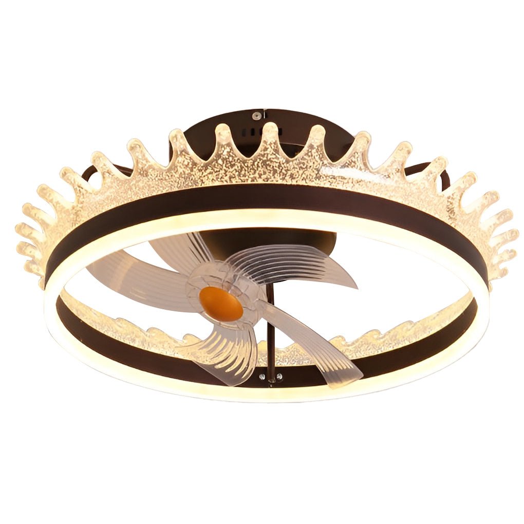 360° Rotating Dimmable Silent Ceiling Fan Light with LED