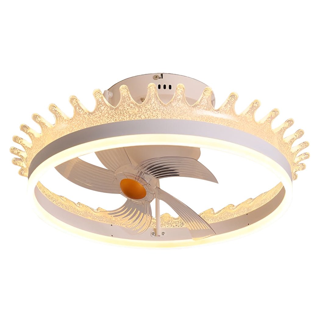 360° Rotating Dimmable Silent Ceiling Fan Light with LED