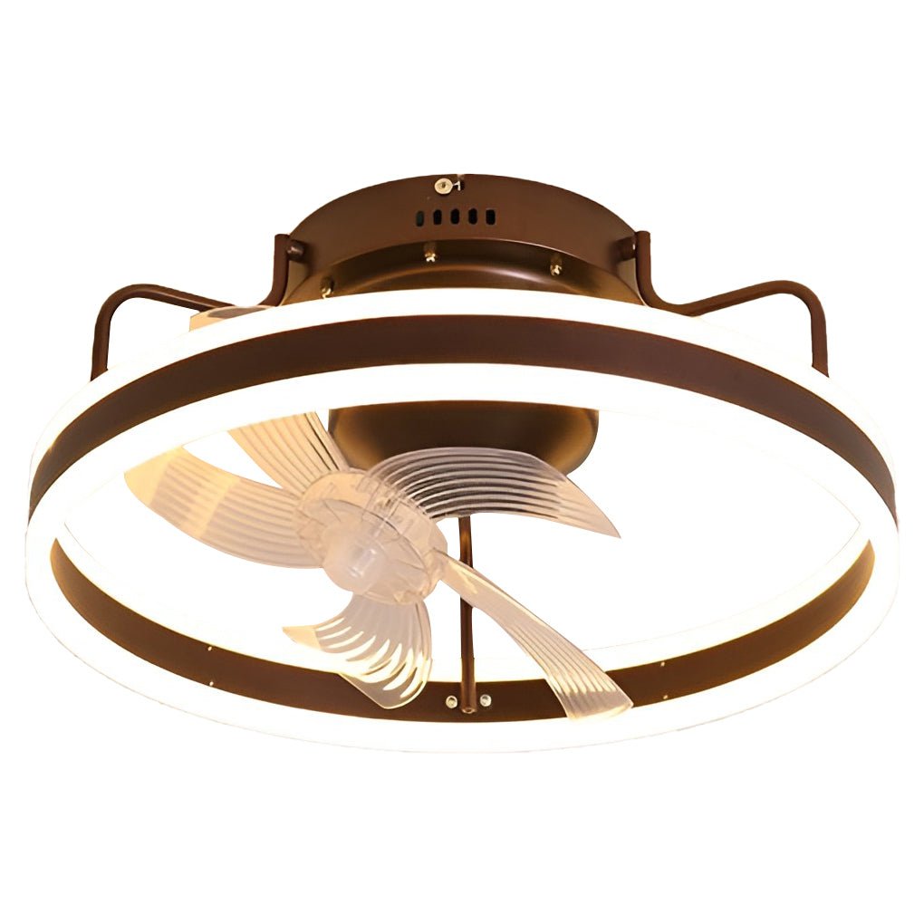 360° Rotating Dimmable Silent Ceiling Fan Light with LED