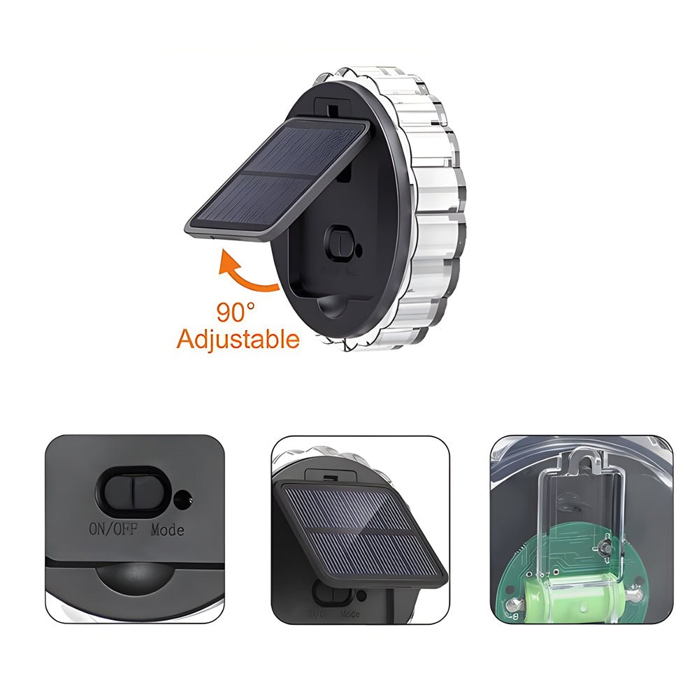 Solar LED Petal Wall Light with Remote Control Waterproof Outdoor