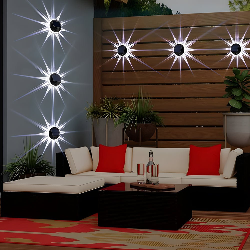 Solar LED Petal Wall Light with Remote Control Waterproof Outdoor