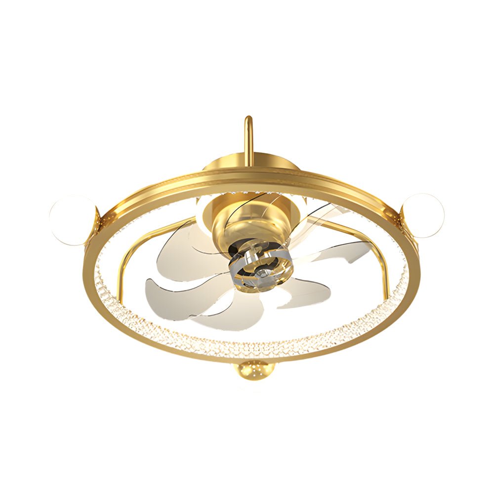 Modern Bladeless Ceiling Fan Light with Acrylic Accents