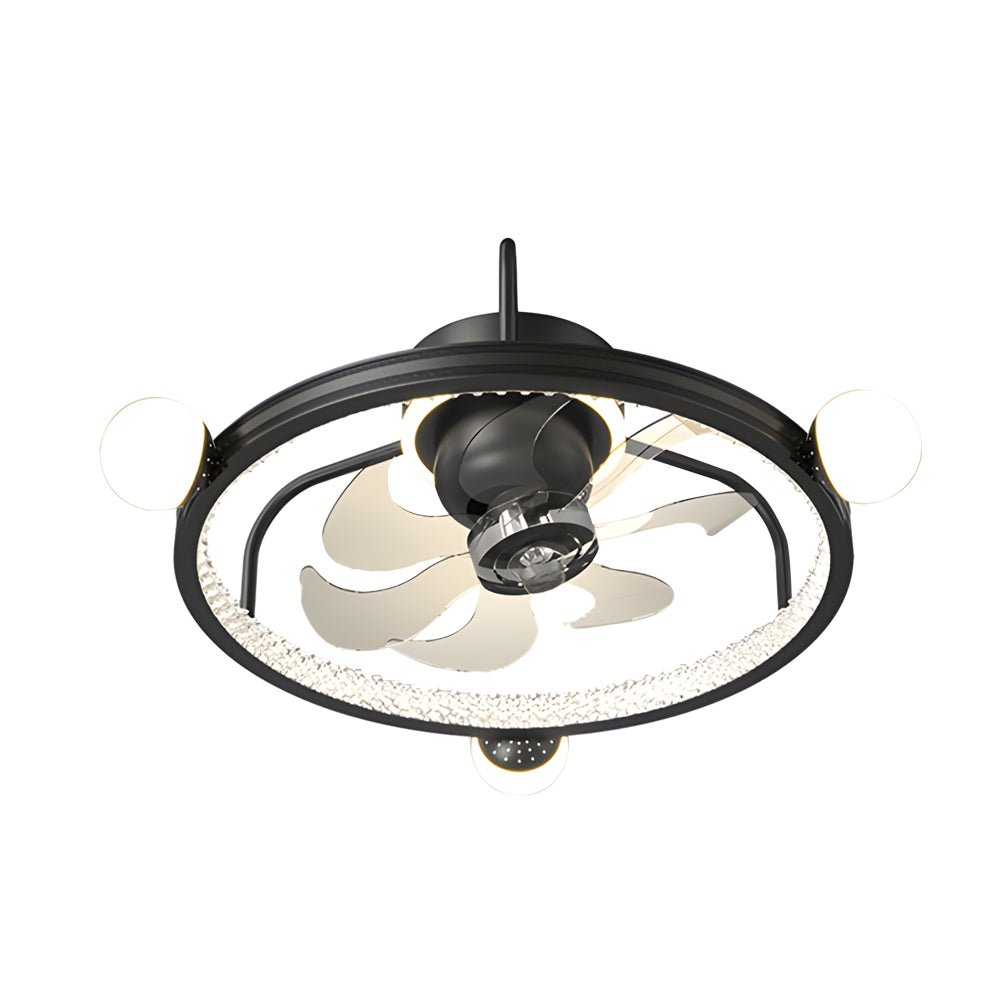 Modern Bladeless Ceiling Fan Light with Acrylic Accents