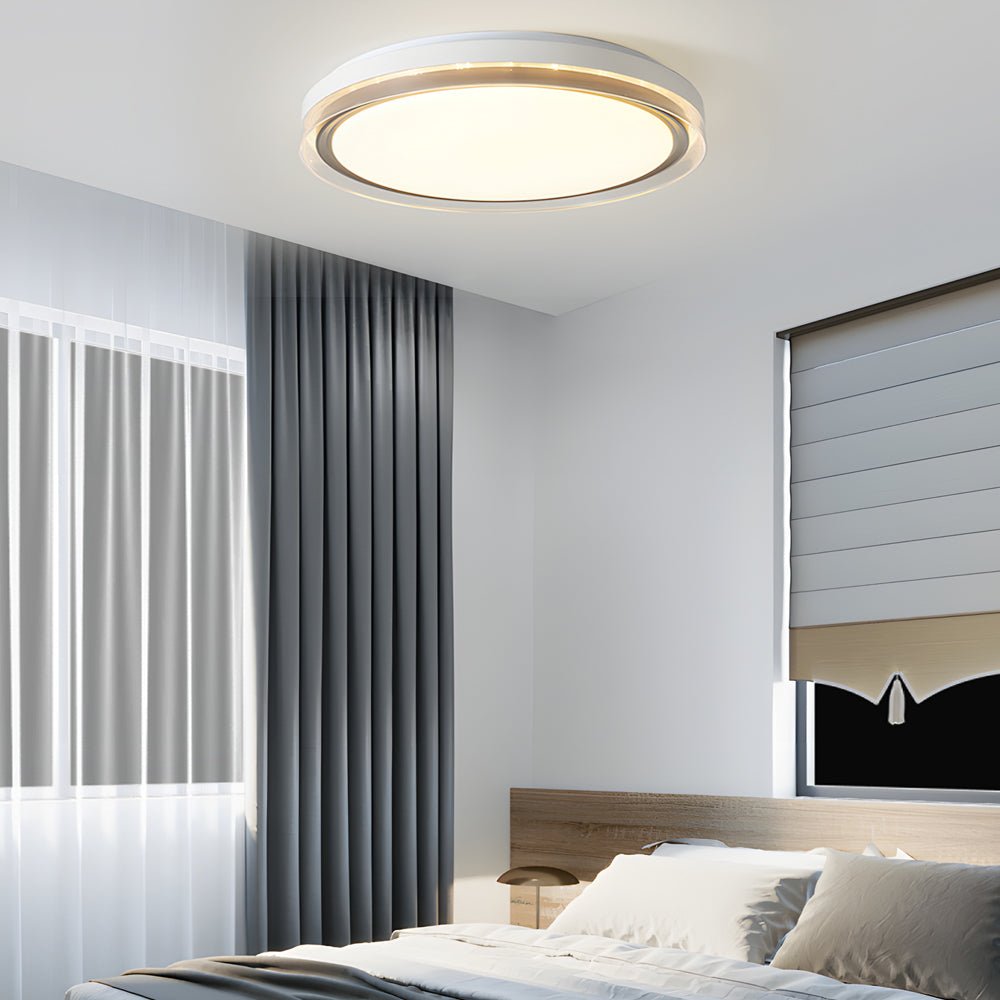 Modern Round Acrylic LED Flush Mount Ceiling Light with 3-Step Dimming
