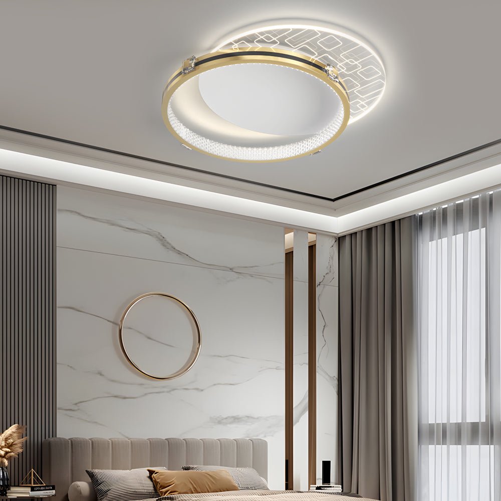 Modern Round Acrylic LED Ceiling Light with 3-Step Dimming