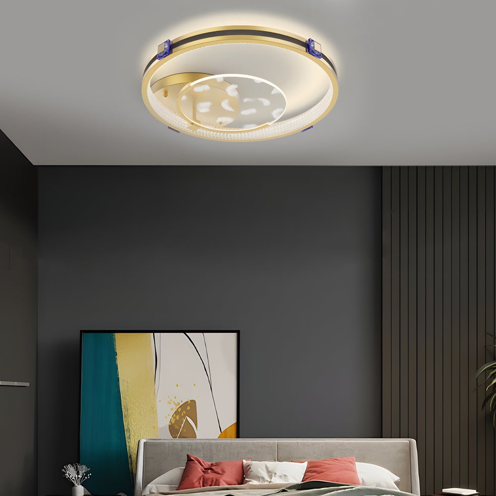 Modern Feather Acrylic LED Ceiling Light with 3-Step Dimming