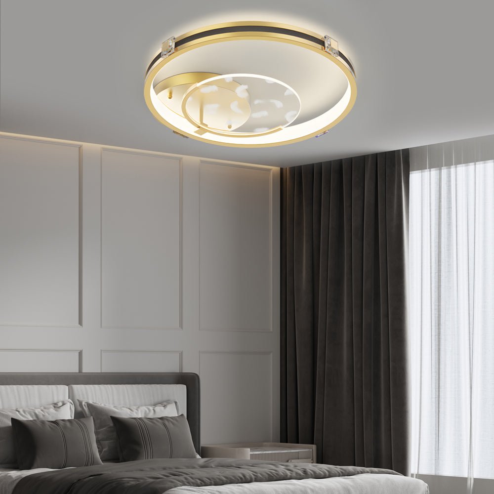 Modern Feather Acrylic LED Ceiling Light with 3-Step Dimming
