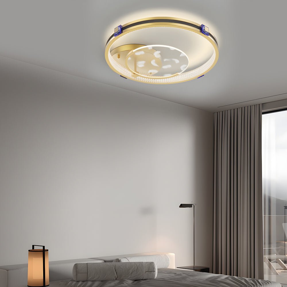 Modern Feather Acrylic LED Ceiling Light with 3-Step Dimming