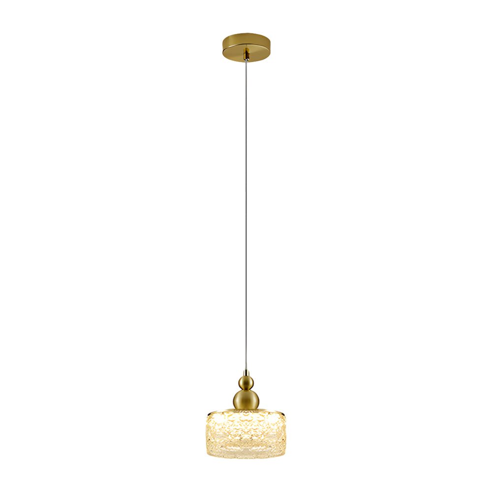Modern Ice Texture Acrylic Pendant Light with 3-Step Dimming