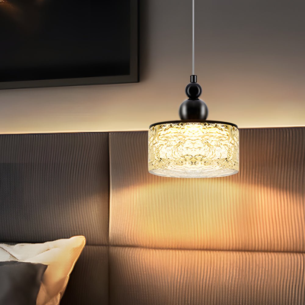 Modern Ice Texture Acrylic Pendant Light with 3-Step Dimming