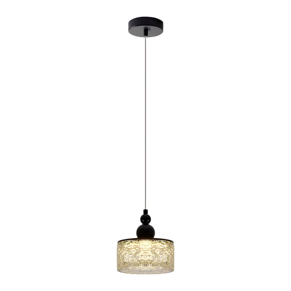 Modern Ice Texture Acrylic Pendant Light with 3-Step Dimming