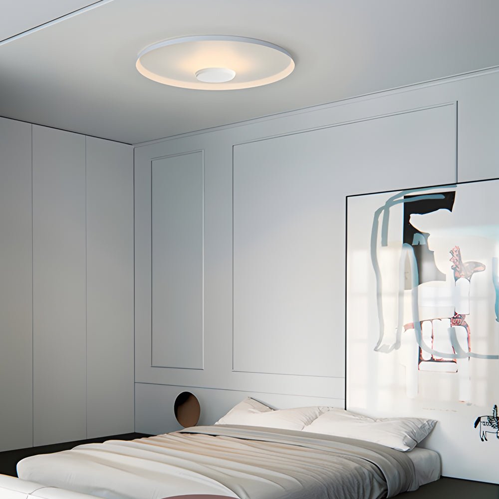 Modern Aluminum LED Halo Flush Mount Ceiling Light