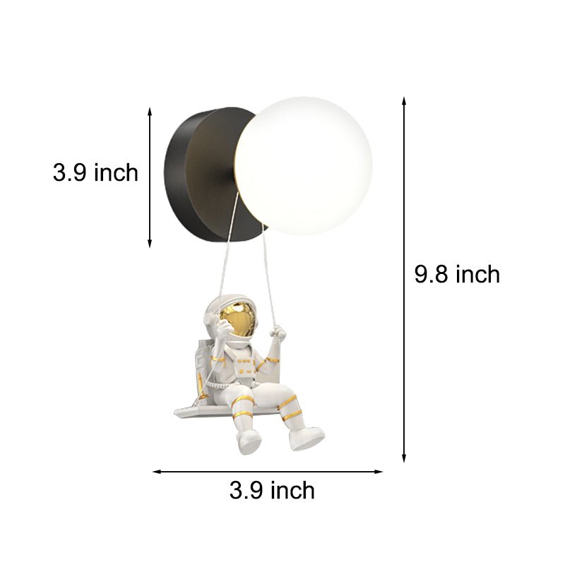 Modern Astronaut Wall Sconce with 3-Step Dimming LED Light