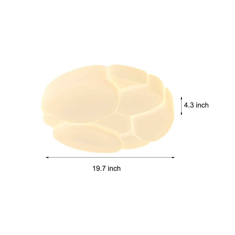 Cloud Design Flush Mount Ceiling Light – 3-Step Dimming, Milky White