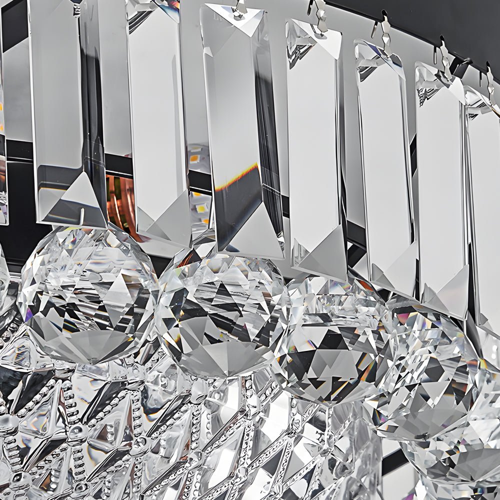 Crystal Flush Mount Ceiling Light with 3-Step Dimming LED