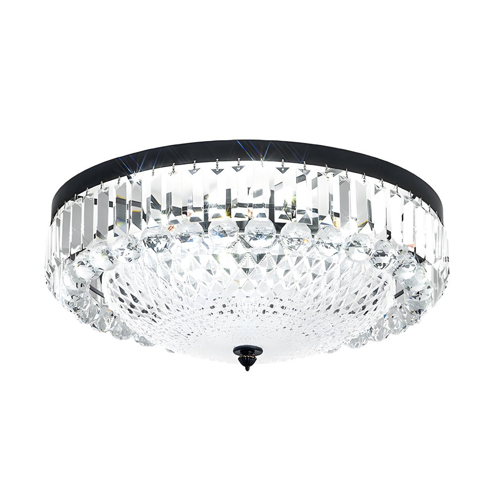 Crystal Flush Mount Ceiling Light with 3-Step Dimming LED
