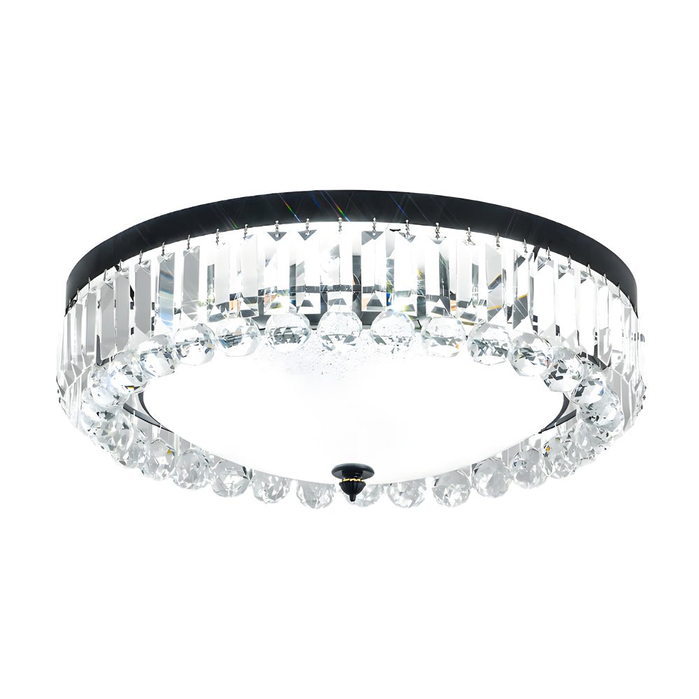 Crystal Flush Mount Ceiling Light with 3-Step Dimming LED