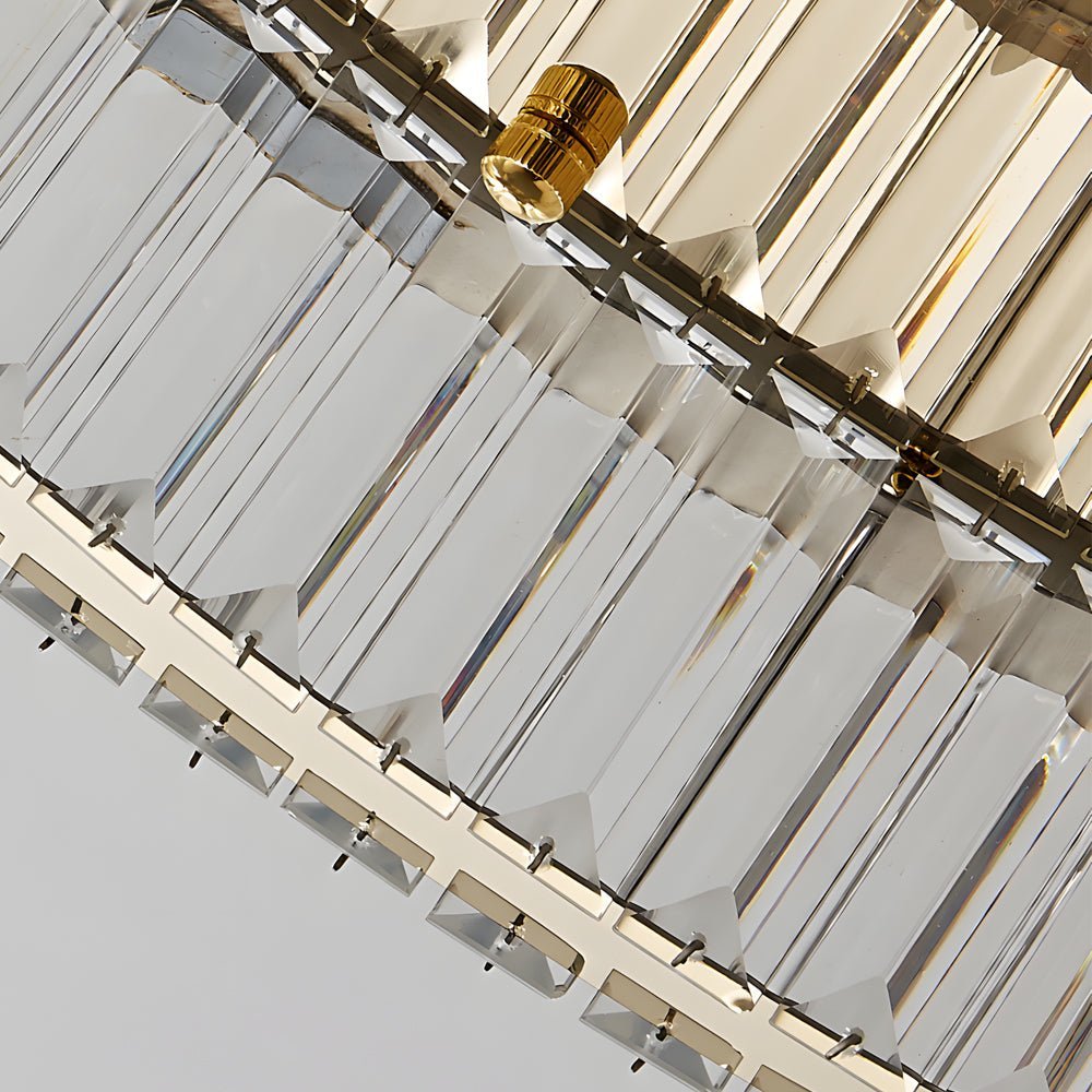 Crystal Flush Mount LED Ceiling Light with Stepless Dimming