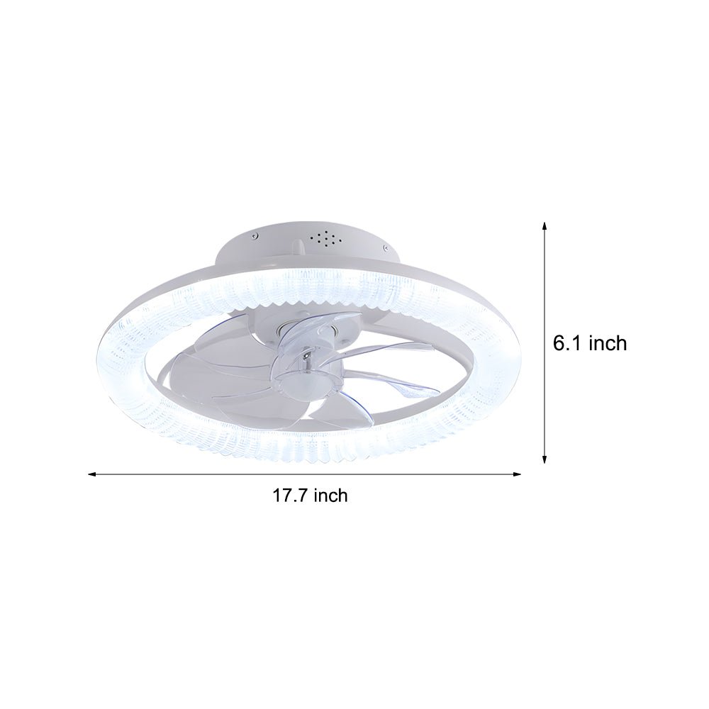 Modern RGB Dimmable Ceiling Fan Light with Remote Control