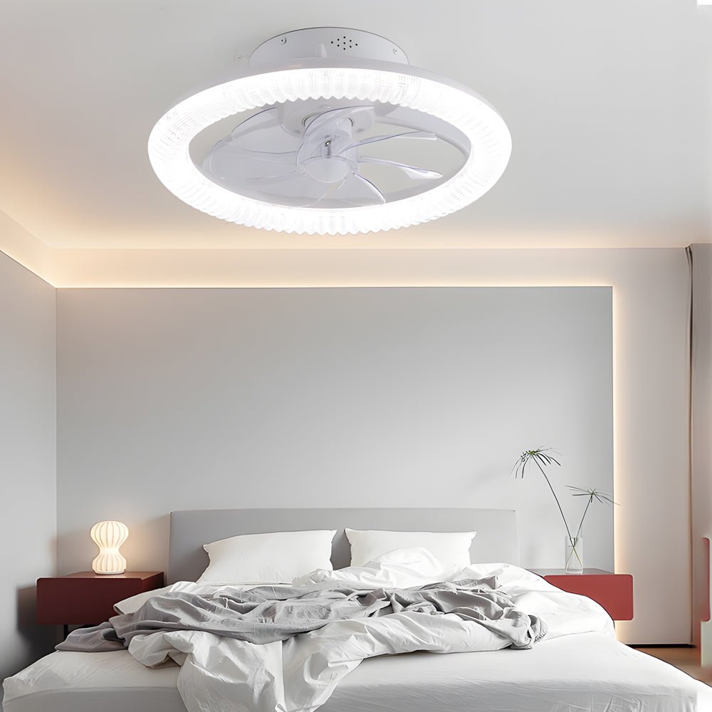 Modern RGB Dimmable Ceiling Fan Light with Remote Control