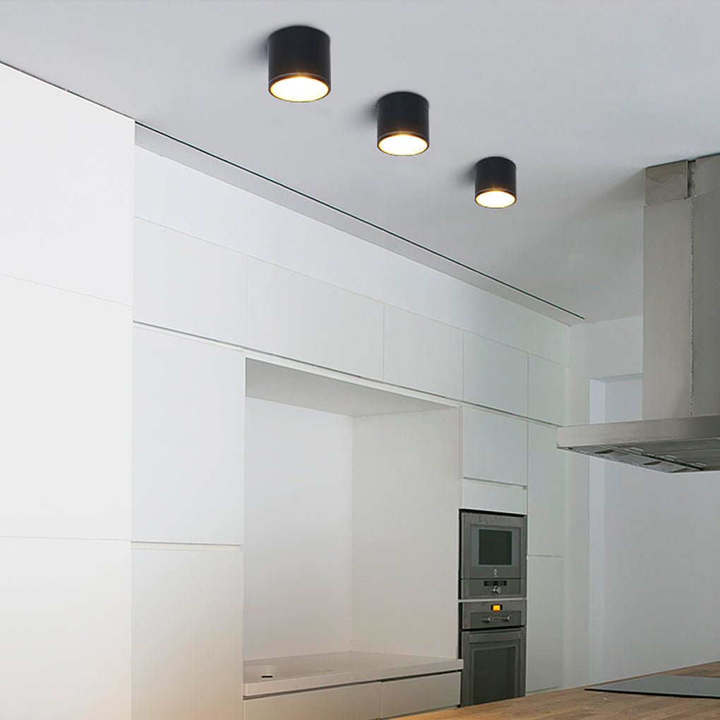 Minimalist Round LED Flush Mount Ceiling Light – Aluminum Downlight