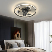 Ginkgo Leaf Modern Ceiling Fan Light with LED - Iron & Acrylic