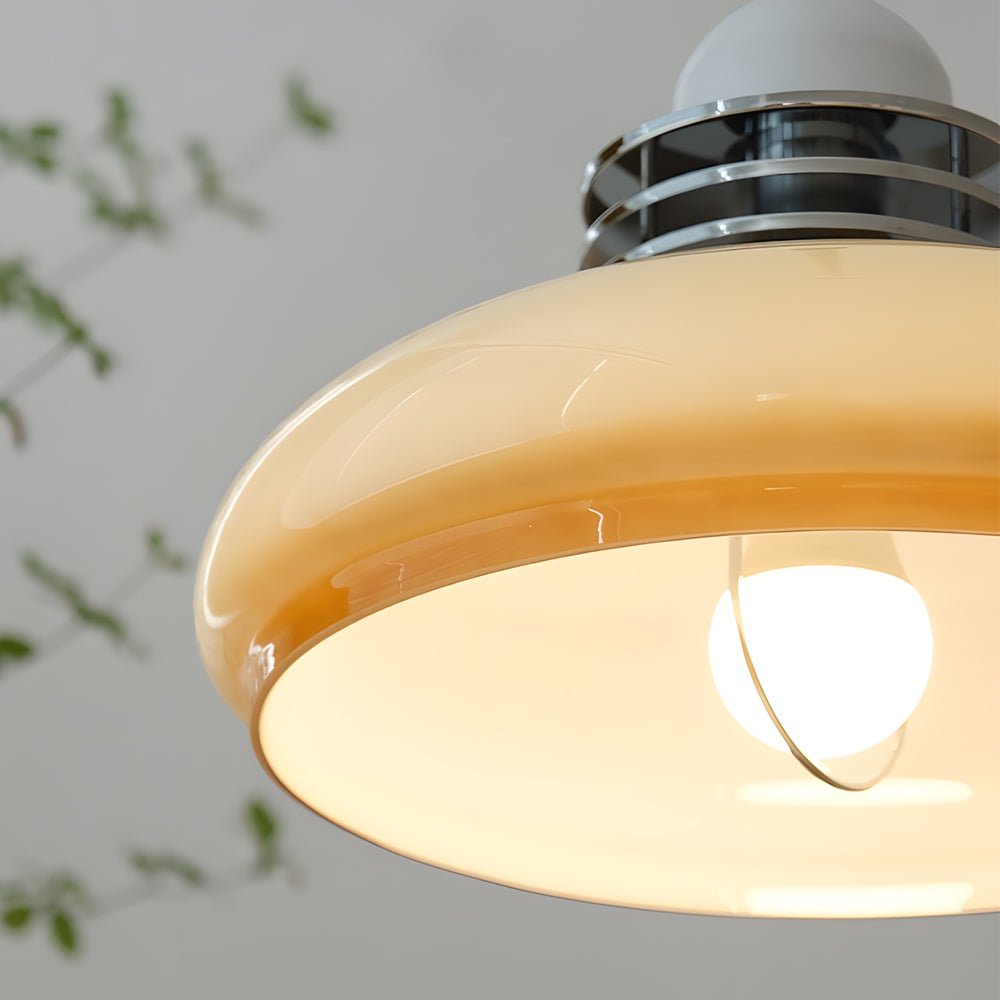 Retractable Glass Pendant Light with 3-Step Dimming - Modern Nordic