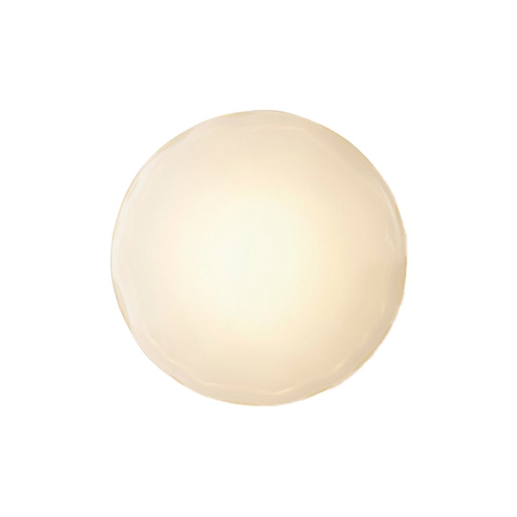 Round Glass Shell Wall Sconce Modern Bedside Study Light