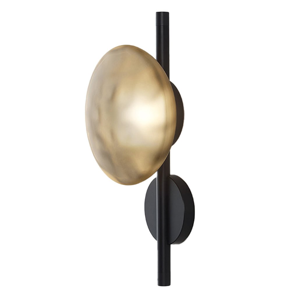 Round Glass Shell Wall Sconce Modern Bedside Study Light