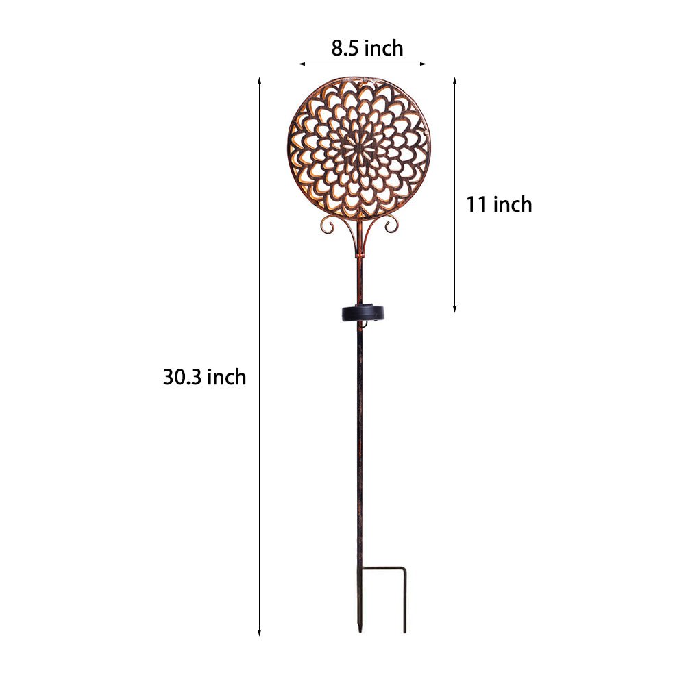 Solar Flower Projection Landscape Light - Modern Iron Outdoor