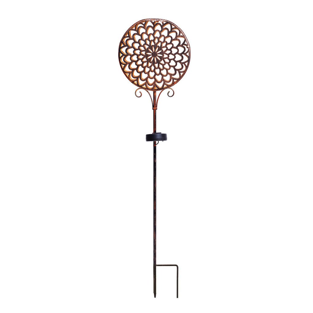 Solar Flower Projection Landscape Light - Modern Iron Outdoor