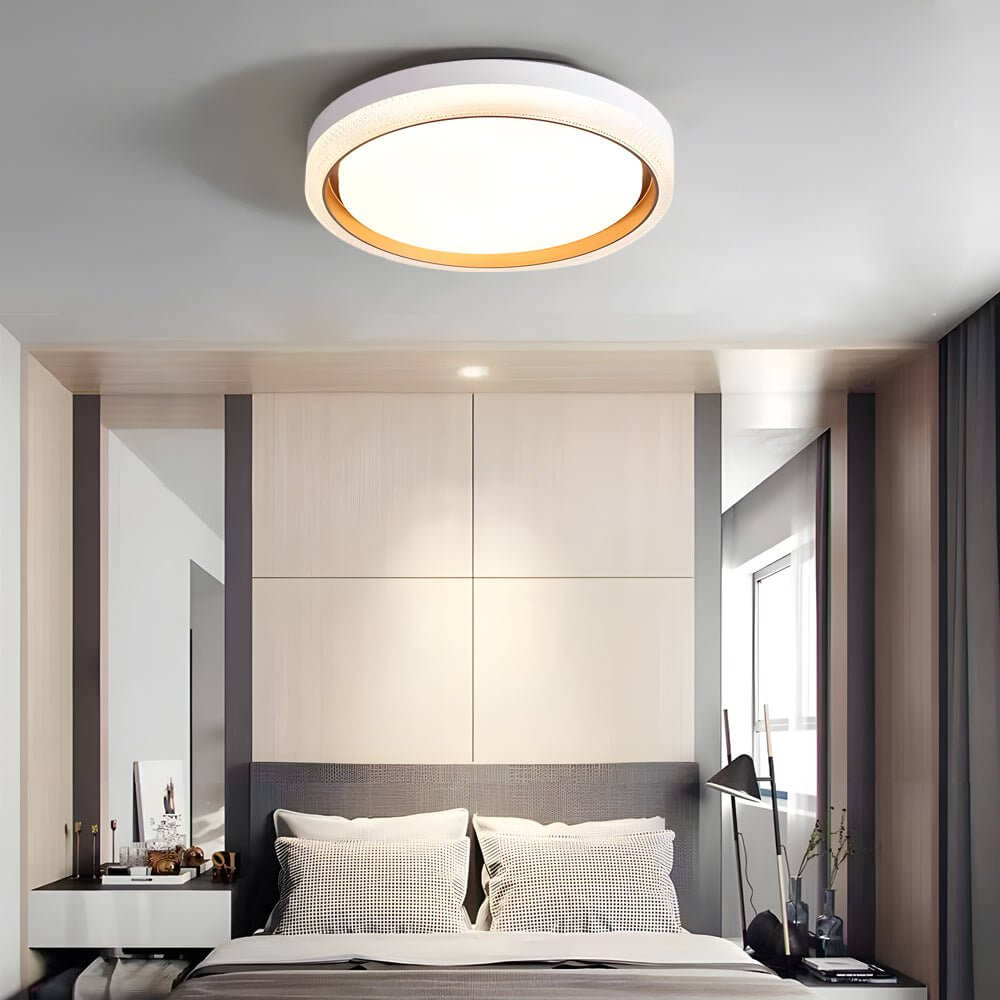 Modern Round LED Flush Mount Ceiling Light with Remote Control