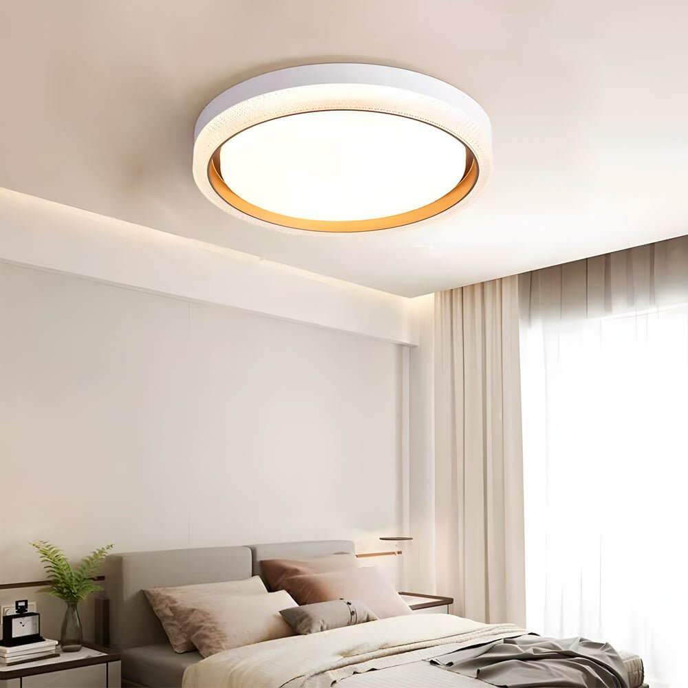 Modern Round LED Flush Mount Ceiling Light with Remote Control