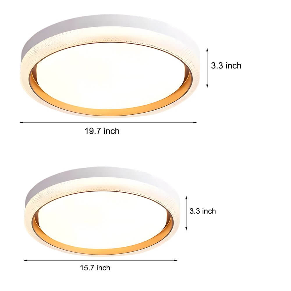 Modern Round LED Flush Mount Ceiling Light with Remote Control