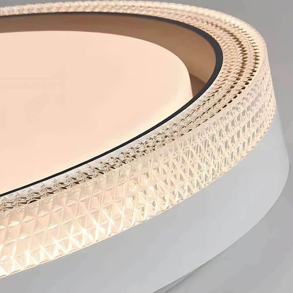 Modern Round LED Flush Mount Ceiling Light with Remote Control