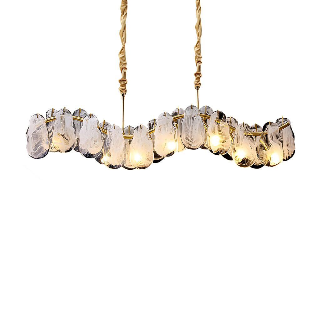 Modern Glass Cloud Chandelier with 3-Step Dimming