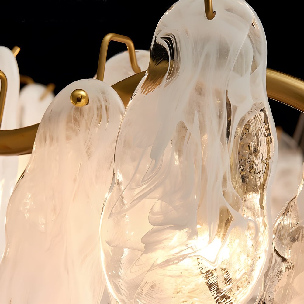 Modern Glass Cloud Chandelier with 3-Step Dimming