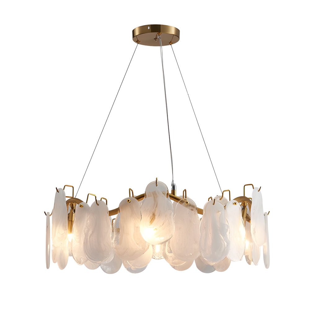 Modern Glass Cloud Chandelier with 3-Step Dimming
