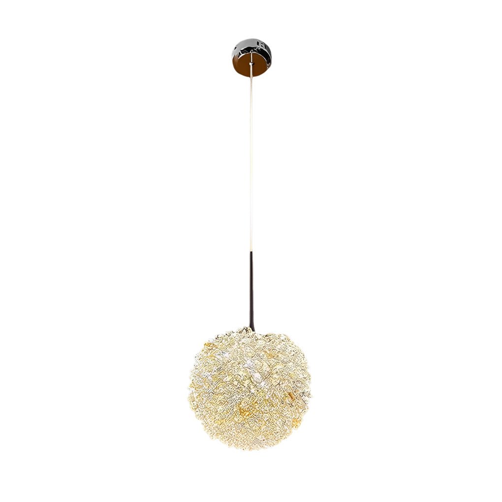 Modern Crystal Ball Pendant Light with Three-Step Dimming