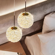 Modern Crystal Ball Pendant Light with Three-Step Dimming